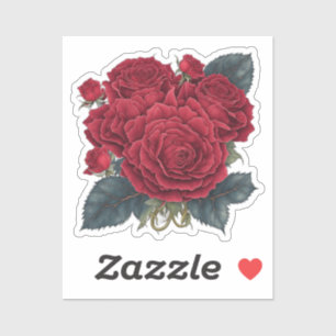 Red roses sticker