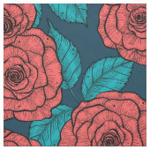 Red roses stof (Swatch)