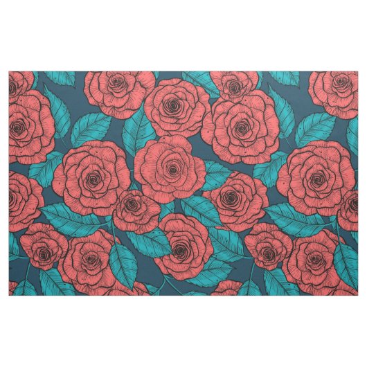 Red roses stof (Fat Quarter)