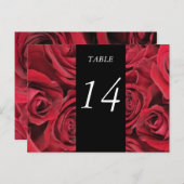 Red Roses tafel nummer Kaart (Voorkant / Achterkant)