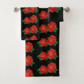 Red Roses Tattoo Bad Handdoek (Insitu)
