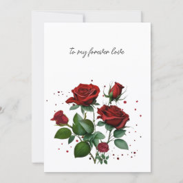 Red Roses Valentine Feestdagenkaart