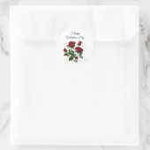 Red Roses Valentine Ronde Sticker (Tas)