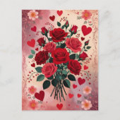 Red Roses, Valentine's Day, Feestdagenkaart (Voorkant)