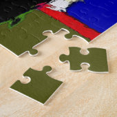 Red Roses Vase Art Deco Legpuzzel (Zijkant)