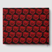 Red Roses Victorian Goth Livre d'invité Mariage (Verso)