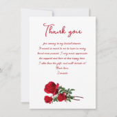 Red Roses Vrijgezellenfeest Gift Bedankt Kaarten (Voorkant)