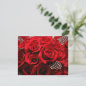 Red Roses Wedding Carte RSVP 2 (Debout devant)