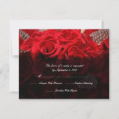 Red Roses Wedding Carte RSVP 2 (Dos)