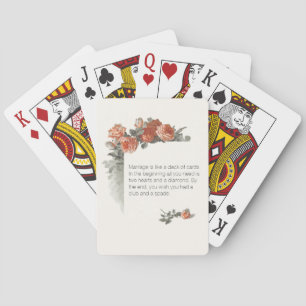 Red Roses Wedding Favoriete Deck Speelkaarten
