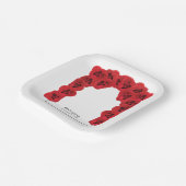 Red Roses Wedding Papieren Bordje (Gebogen)