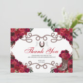 Red Roses Western Charra Quinceanera Merci (Debout devant)