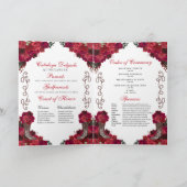 Red Roses Western Charro Quinceañera Programma (Binnen)