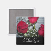 Red Roses zeggen dat ik van je hou Magneet (Voorkant / Achterkant)