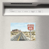 Red Route 66 Sign Magneet (Insitu (Vaatwasser))