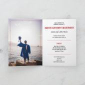 Red Row of Tassels Photo Graduation Invitation (Intérieur)