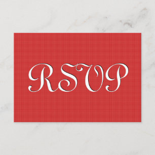 Red RSVP Mariage damassé S221