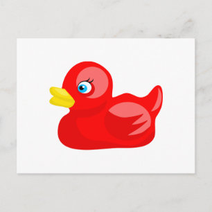 Red Rubber Duck Briefkaart