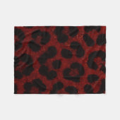 Red Ruby Animal Print Balket Fleece Deken (Voorkant (Horizontaal))