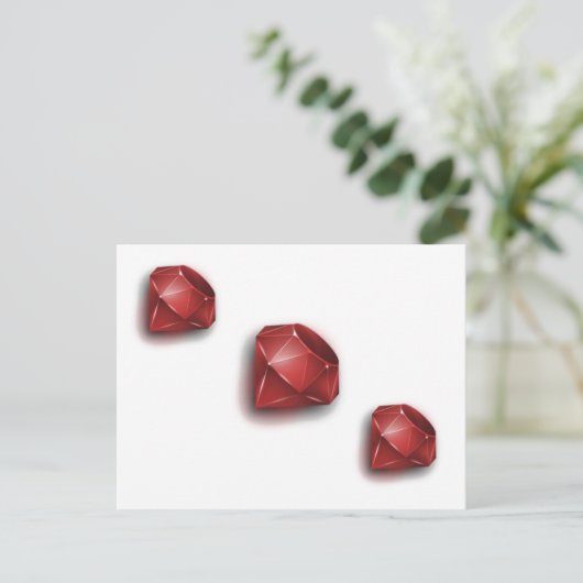 Red Ruby Briefkaart (Staand voorkant)