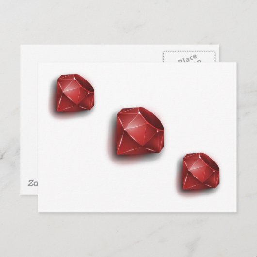 Red Ruby Briefkaart (Voorkant / Achterkant)