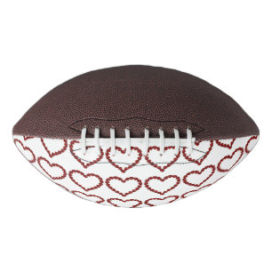 Red Ruby Gemstone Heart American Football