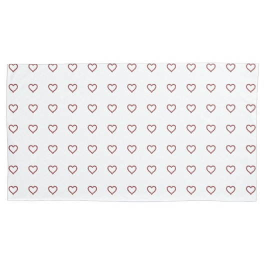 Red Ruby Gemstone Heart Kussensloop (Voorkant-Links)