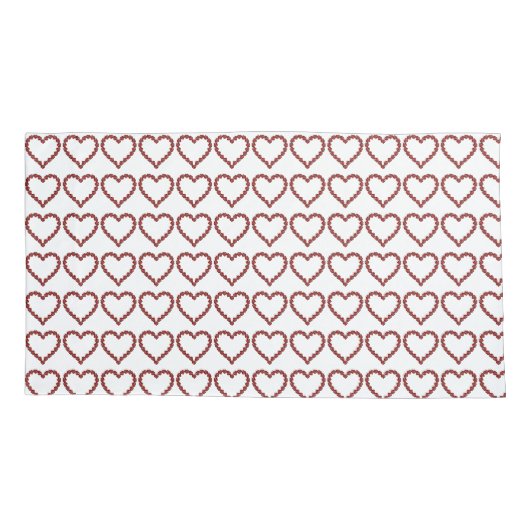 Red Ruby Gemstone Heart Kussensloop (Achterkant-Links)