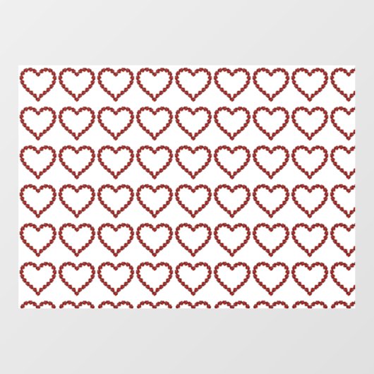 Red Ruby Gemstone Heart Raamsticker (Vel)