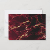 Red Ruby Waterverf Geode Barefoot Bride™ RSVP Kaartje (Achterkant)