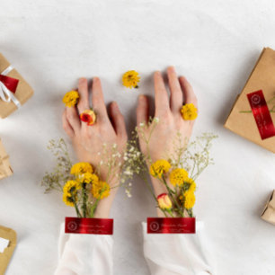 Red Ruby Wine Monogram Return Address Labels