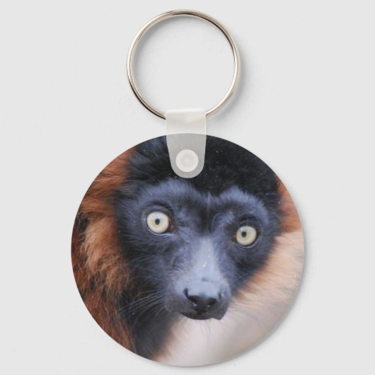 Red Ruffed Lemur Sleutelhanger (Voorkant)