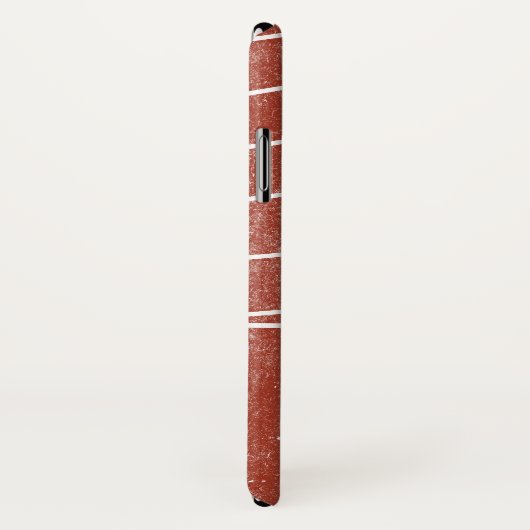 Red Running Track Distressed Style iPhone X Coque (Dos/Droite)