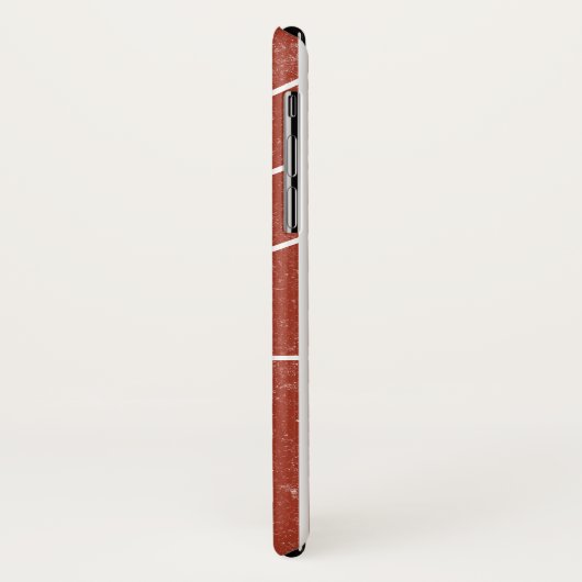 Red Running Track Distressed Style iPhone X Coque (Dos/Gauche)