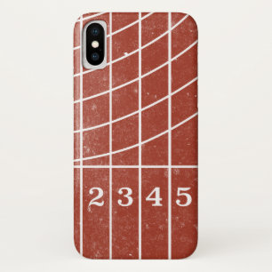 Red Running Track Distsed Style iPhone X-Hoesje X Hoesje