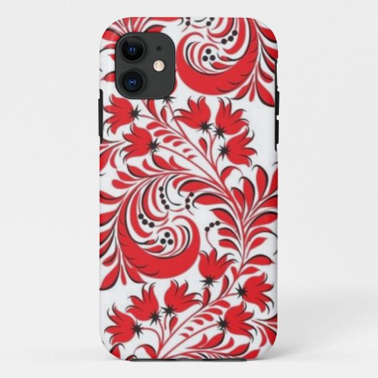 Red Russian Khokhloma Case-Mate iPhone Case (Achterkant)