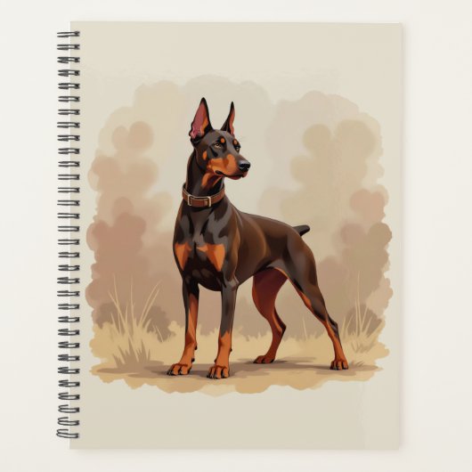 Red Rust Brown Doberman Pinscher Dog (Devant)