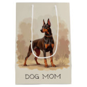 Red Rust Brown Doberman Pinscher Dog Medium Cadeauzakje (Achterkant)