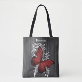 Red Rustic Butterfly - Aangepaste Canvas tas (Voorkant)