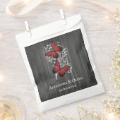 Red Rustic Butterfly Wedding Favoriser les sacs (Coupé)