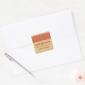 Red Rustic Chevron Save the Date Stickers (Envelop)