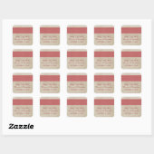 Red Rustic Damask Enregistrer les stickers Date (Feuille)