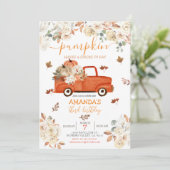 Red Rustic derde verjaardag Uitnodiging (Staand voorkant)