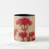 Red Rustic Flowers Mok (Midden)