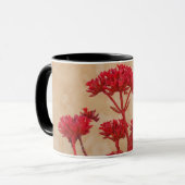 Red Rustic Flowers Mok (Voorkant links)