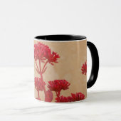 Red Rustic Flowers Mok (Voorkant rechts)