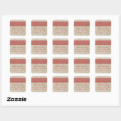 Red Rustic Lace Save the Date Stickers (Vel)
