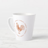 Red Rustic Rooster Latte Mok (Linkerhoek)