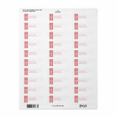 Red Rustic Snowflake Holiday Etiket (Full Sheet)
