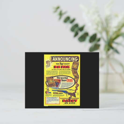 Red Ryder BB Pistool 50 Comic Book BB Sale Briefkaart (Staand voorkant)